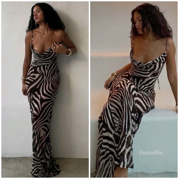 Rat & Boa Dresses & Skirts - Rat & Boa Majel Maxi Dress Zebra NWT